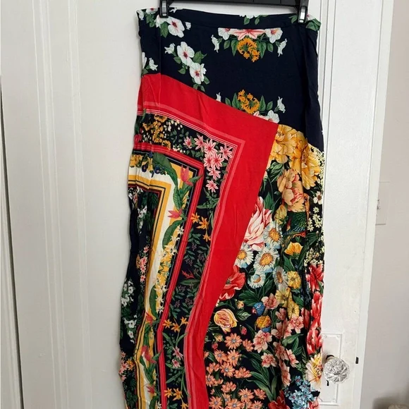 Farm Rio for Anthropologie Fiji Floral Midi maxi Skirt - Multicolor - Picture 6 of 8